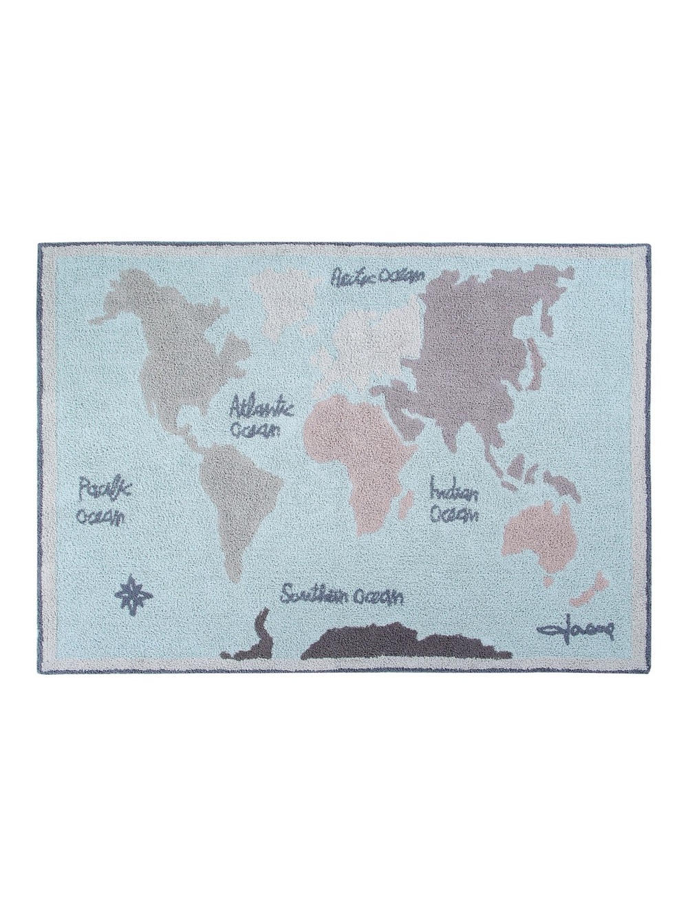 Lorena Canals Vintage Map Washable Recycled Cotton Blend Rug